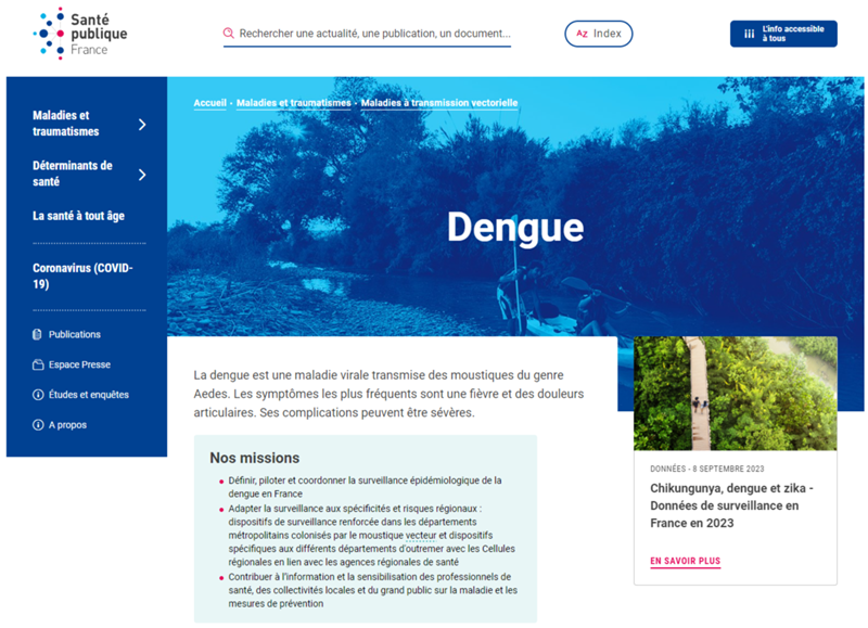 Dossier Dengue Santé publique France
