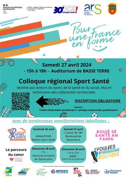 Invitation Journée Régionale pour une France en Forme - DRAJES Guadeloupe