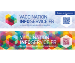 Marque page promotion sites Vaccination Info Service : version « Grand public » et version « Professionnels » 