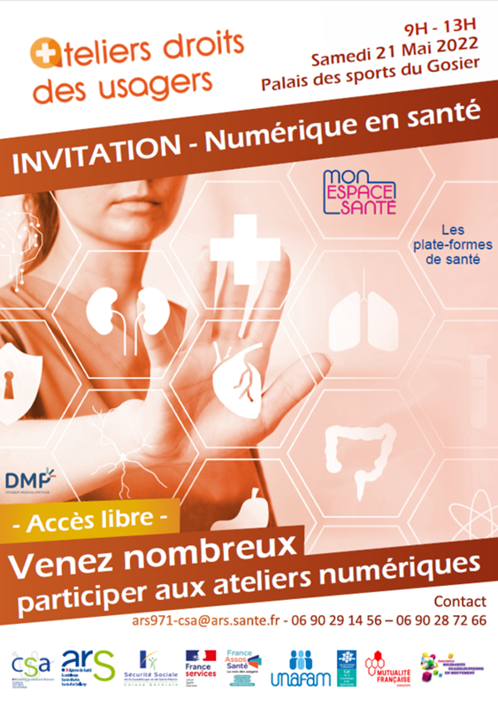 Invitation Ateliers Numérique en Santé - Commission Spécialisée Droits des Usagers de la Conférence de la Santé et de l’Autonomie (CSA)