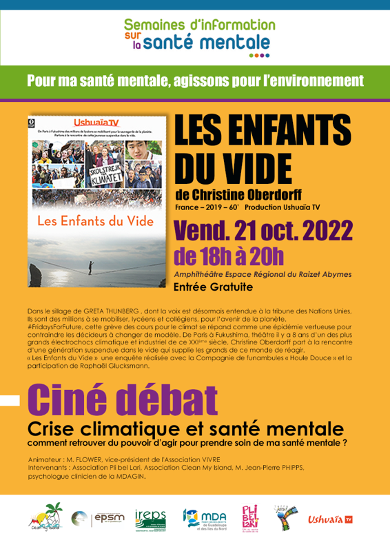 Affiche Ciné-débat Les enfants du vide - SISM 2022
