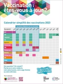 Affichette Calendrier vaccinal simplifié 2023